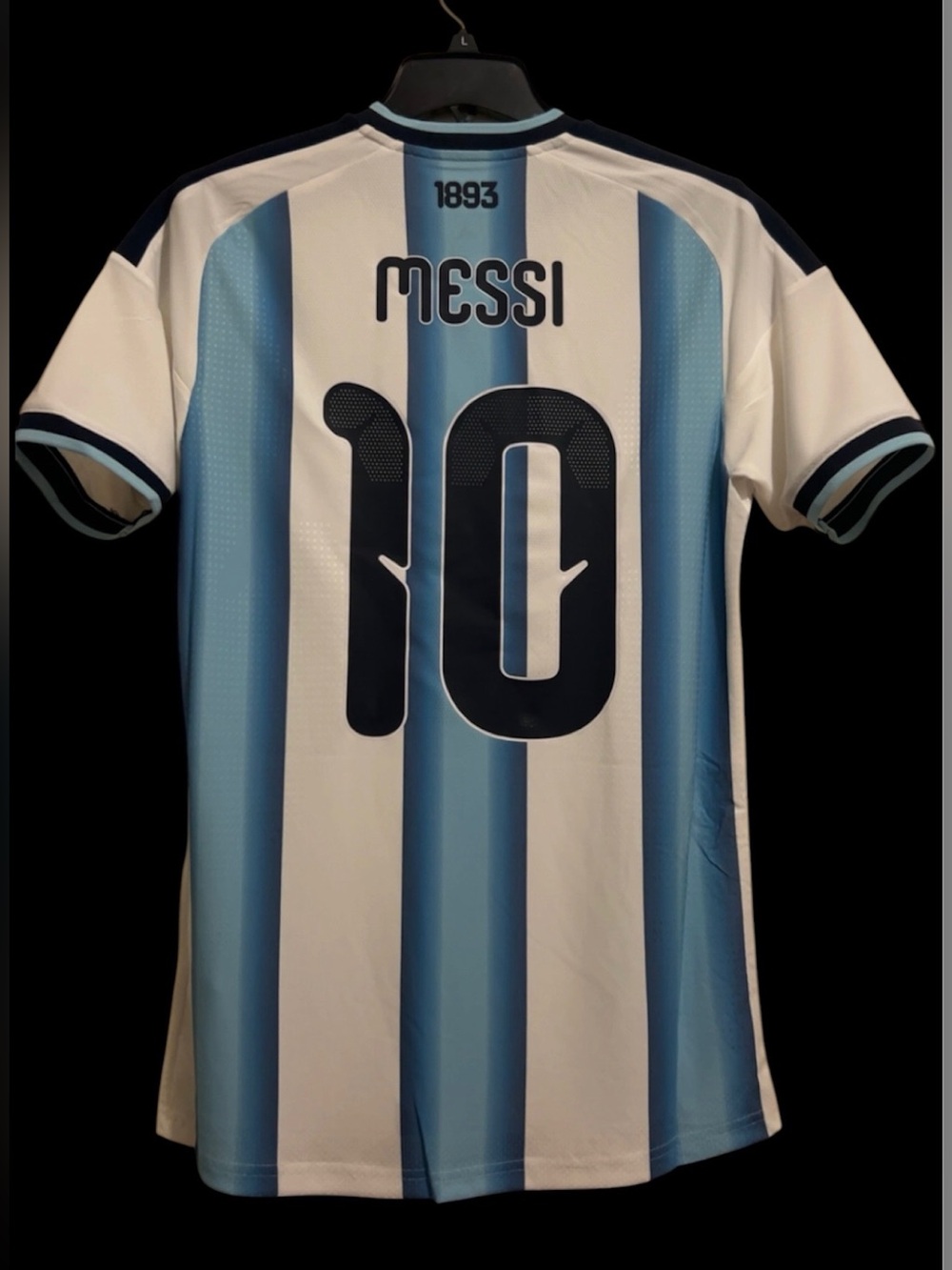 Original adidas Messi #10 Argentina Stripe Jersey - Light Blue & White